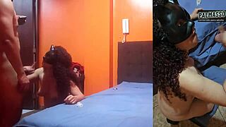 Mommy of My Friend Banged in Quick Bathroom Creampie