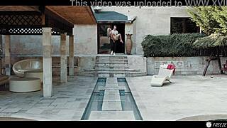 Veronica Leal's poolside yoga session turns into passionate sex