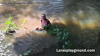 British Milf in Wilderness Nature Scene