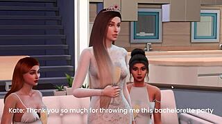 Bachelorette party with huge tits! 3D hentai preview!