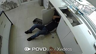 House owner bends over for big dick handyman in povd