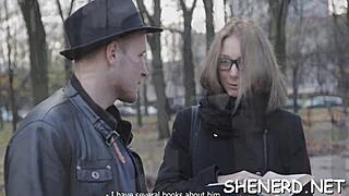 Pounding Nerdy Girlfriend's Tight Pussy