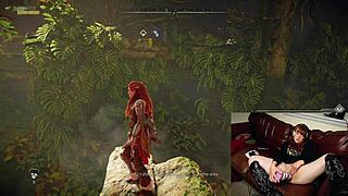 Gamer slut forgets webcam on