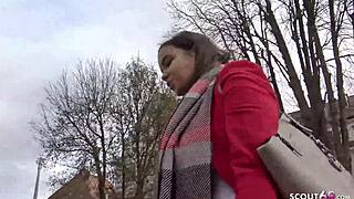 german scout - big natural h tits teen 18+ Sofie convinced for street casting fuck