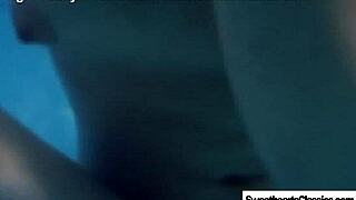 lesbian swimming team gets wild in the garden, fingering and licking hard!