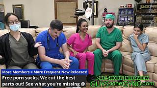 Canada gets a solo gyno exam with a latex fetish twist at GuysGoneGynocom