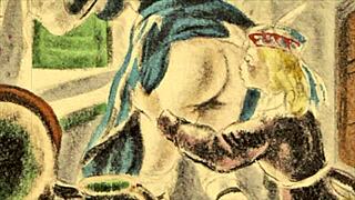 vintage erotic illustration from antique comic hentai