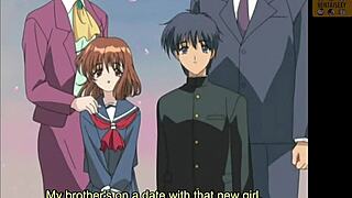 Hot blowjob in animated university hentai video
