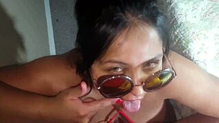 Cute Babe Delivers Intense Blowjob and Swallow