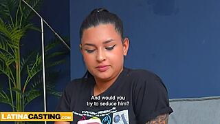 i'm watchin this latina babe get railed rough in castin, oh god!