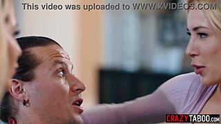 Two Horny Babes Ashley Fires And Sexy Aiden Ashley Fighting Over My Big Hard Dick But I Love Double Blowjob