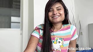 Ever seen exotic Colombian Sofia Mayers swallow cum after bedroom banging?