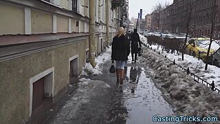 Casting newbie participates in interview and sex tape