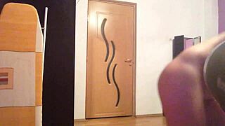 yo, check this nasty macarena solo with shaved pussy in the bedroom!