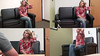 hazel haze wants porn money for hardcore sex. she sucks and gags on penis.