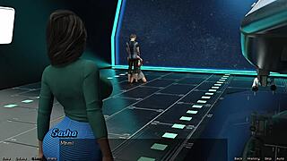 stranded in space, and now it's blowjob time with that huge cock