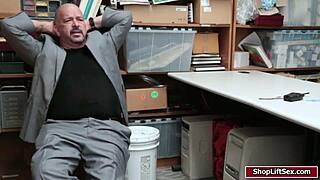 Mall Officer Fucks Teen Shoplifter