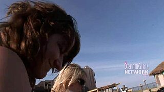 Coeds Flash Tits in Intense Spring Break Whip Cream Licking Contest!