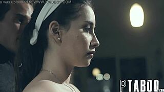 Aria Lee, the brunette beauty, engages in some hot muff diving and deepthroat action