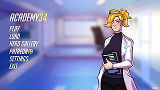 tracer gives us head in this uncensored anime parody game academy34