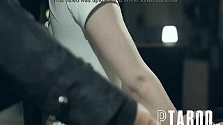 Aria lee deepthroats and swallows cum in model citizen