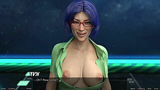 stranded in space, and now it's blowjob time with that huge cock