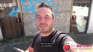 stairwell quickie with cute german teen jessii van riva in full english scene at flirts66