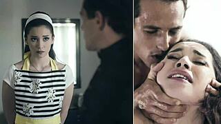 Aria lee deepthroats and swallows cum in model citizen