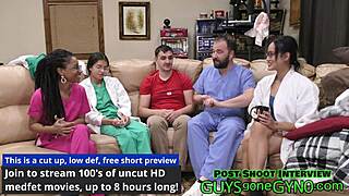 Canada undergoes a gyno exam with enema