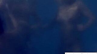 lesbian swimming team gets wild in the garden, fingering and licking hard!