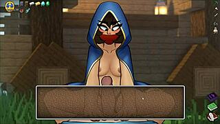 Merchant's Wild Encounter in Hornycraft: Dominated by Futanari's Big Cock