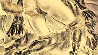 vintage erotic illustration from antique comic hentai