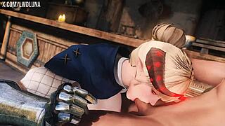 Blonde Demon Fucked In Skyrim