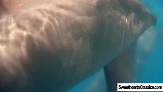 lesbian swimming team gets wild in the garden, fingering and licking hard!