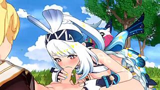 Why watch cute anime hentai get creampied in 3D?