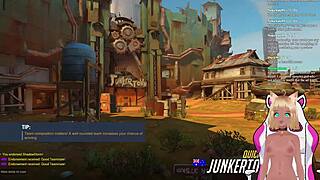 Vtuber Lewdneko spanked in Overwatch game?