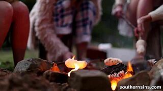 relaxing yoga retreat at adultprime with perfect poses