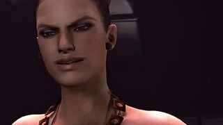 In Persistent Evil Control, Futa Excella Tests Her Abilities On Jill Valentine From Resident Evil, AI Upscaled Version