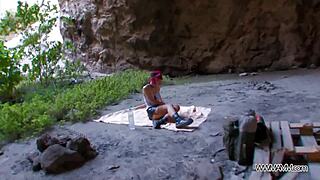 teeny redhead spreads ass for stranger's public anal?