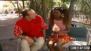 Black teen 18+ fucks outdoor in hardcore action, free porn vibes 🌞