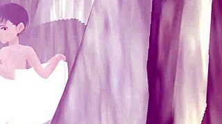 leo the anime girl tries a mixed bath in a secluded hot spring without a towel