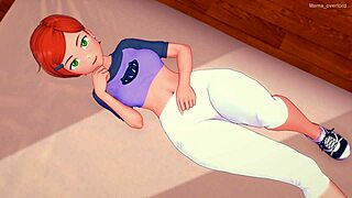 Gwen Tennyson solo plays fast with cock in adult room 😜