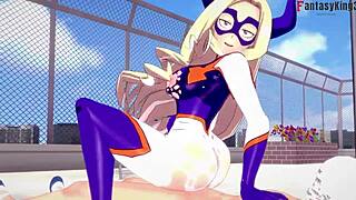 Yu Takeyama gets fucked naked in POV with big tits in My Hero Academia