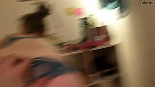 Punk girlfriend twerks her spanked red bottom