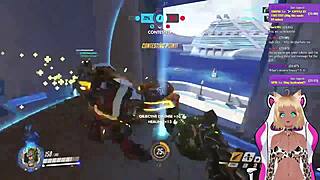 Vtuber Lewdneko spanked in Overwatch game?