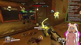 Vtuber Lewdneko spanked in Overwatch game?