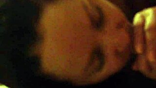 back in the day, anna maria gave her hubby a retro blowjob in their home.