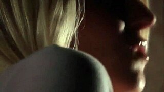 The European babe says, 'Watch me strip and rip my clothes.'