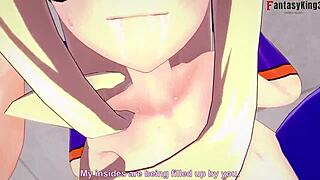 Yu Takeyama gets fucked naked in POV with big tits in My Hero Academia