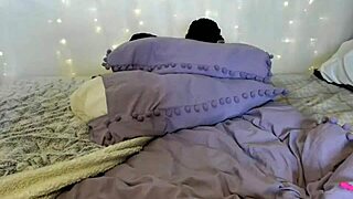 horny tattooed teen masturbates at home